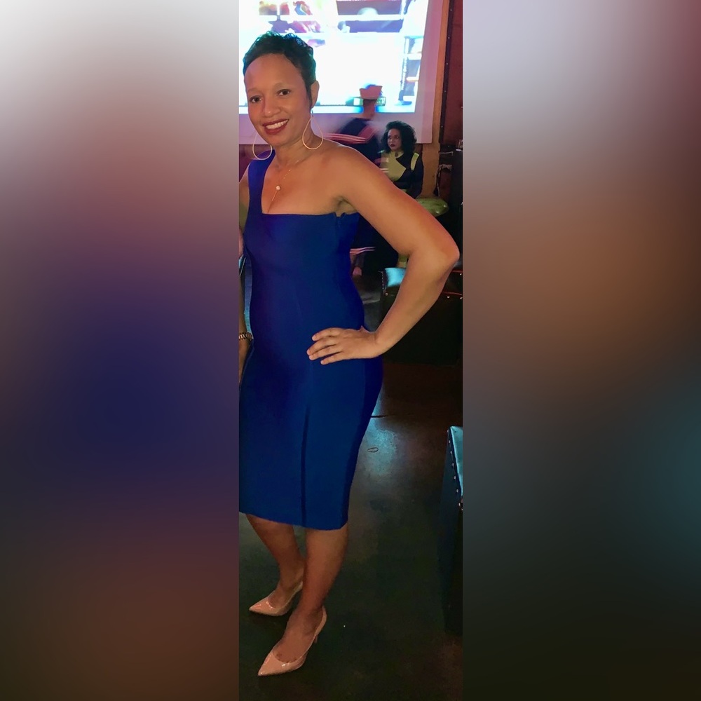 Royal Blue Bandage Dress.